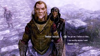 I like those options in dialog with Thalmor Justiciar.  Skyrim Anniversary Edition