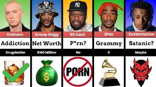 Comparison: Eminem vs Snoop Dogg vs 50 Cent vs 2Pac vs Xxxtentacion Profile
