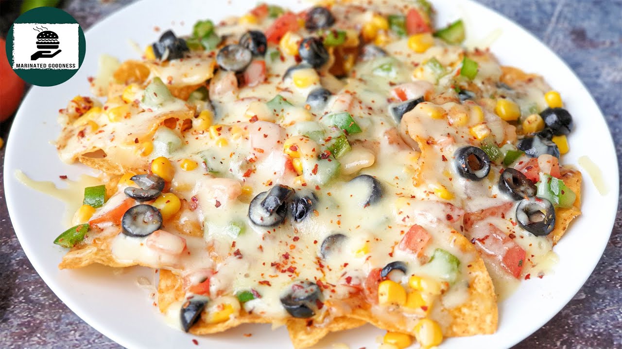 1 Minute Loaded Cheesy Nachos Recipe Easy Vegetable Nachos By Maxresdefault