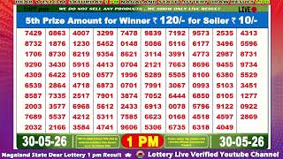 [LIVE] Lottery 1:00 PM Dear Nagaland state lottery live draw result 30.05.2026 | Lottery live