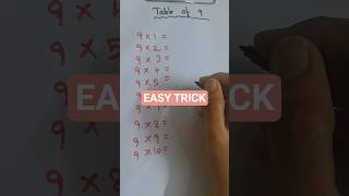 TABLE OF 9 EASY AND FAST TRICK 🤩💥🧠‼️#maths #table of 9 #shortsfeed #youtubeshorts