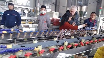 PE co extrusion decking making machine testing in our factory (Sophie 0086 15063923327)