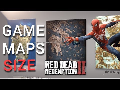 Video Game Maps SIZE Comparison (RDR2 Spiderman AC Odyssey ) 3D