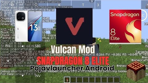 Vulcan Mod Snapdragon 8 Elite Pojavlauncher Android Test IQOO 13