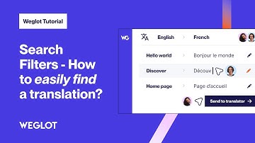 Search Filters - How to Easily Find a Translation [Weglot Tutorial - 2024]