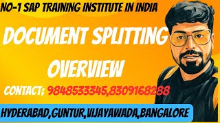 #Document Splitting Overview and Configuration Steps in SAP,Document Splitting Advanced Concept