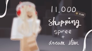 11k robux shopping spree + buying dream item !!