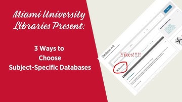 3 Ways to Find a Subject-Specific Database