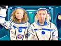 Ruby and Bonnie fly in a Rocket as Astronauts and learn about Space
