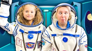 Ruby and Bonnie fly in a Rocket as Astronauts and learn about Space