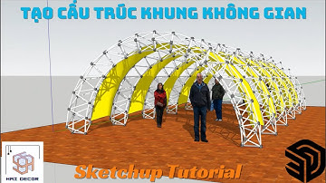 Sketchup Tutorial - How to making space frame structure. #sketchup #drawing #model #sketchupplugins