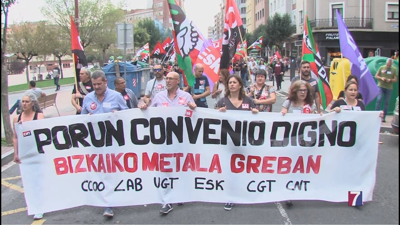 Los Trabajadores del Metal de Bizkaia toman las calles de Barakaldo ...