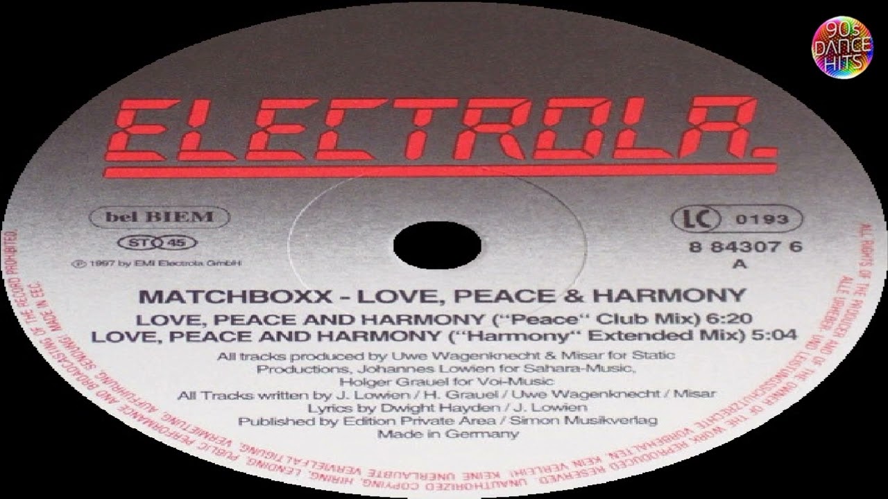 Matchboxx - Love, Peace And Harmony ("Peace" Club Mix)