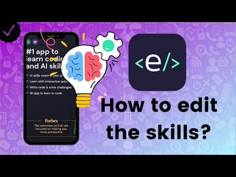 How to edit the skills on Enki-Learn to code?