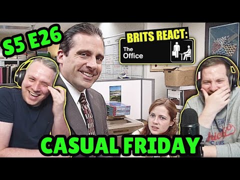 British Guys HILARIOUS The Office Reaction | Season 5 Episode 26 (Casual Friday)