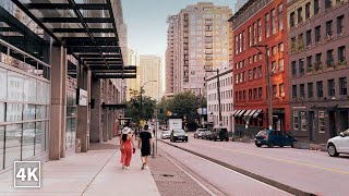 【4K】Sunset Vancouver | A Walk From Yaletown To English Bay Beach | BC Canada