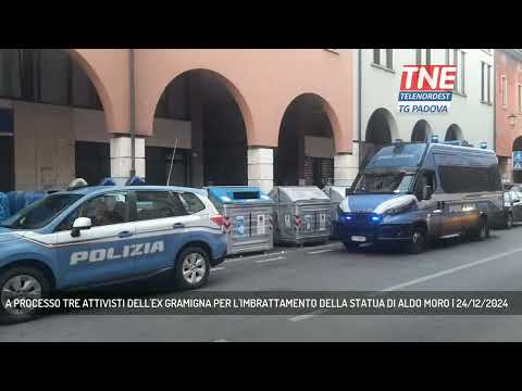 A PROCESSO TRE ATTIVISTI DELL'EX GRAMIGNA PER L'IMBRATTAMENTO DELLA STATUA DI ALDO MORO | 24/12/2024