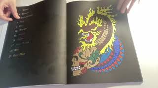 My First completed coloring book Tattoo Black Background Color By Number by Color Questopia screenshot 3