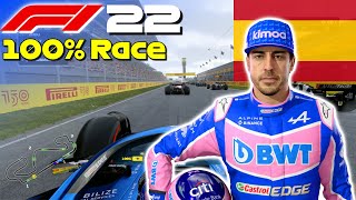 F1 22 - Let's Make Alonso World Champion Again #8: 100% Race Spain