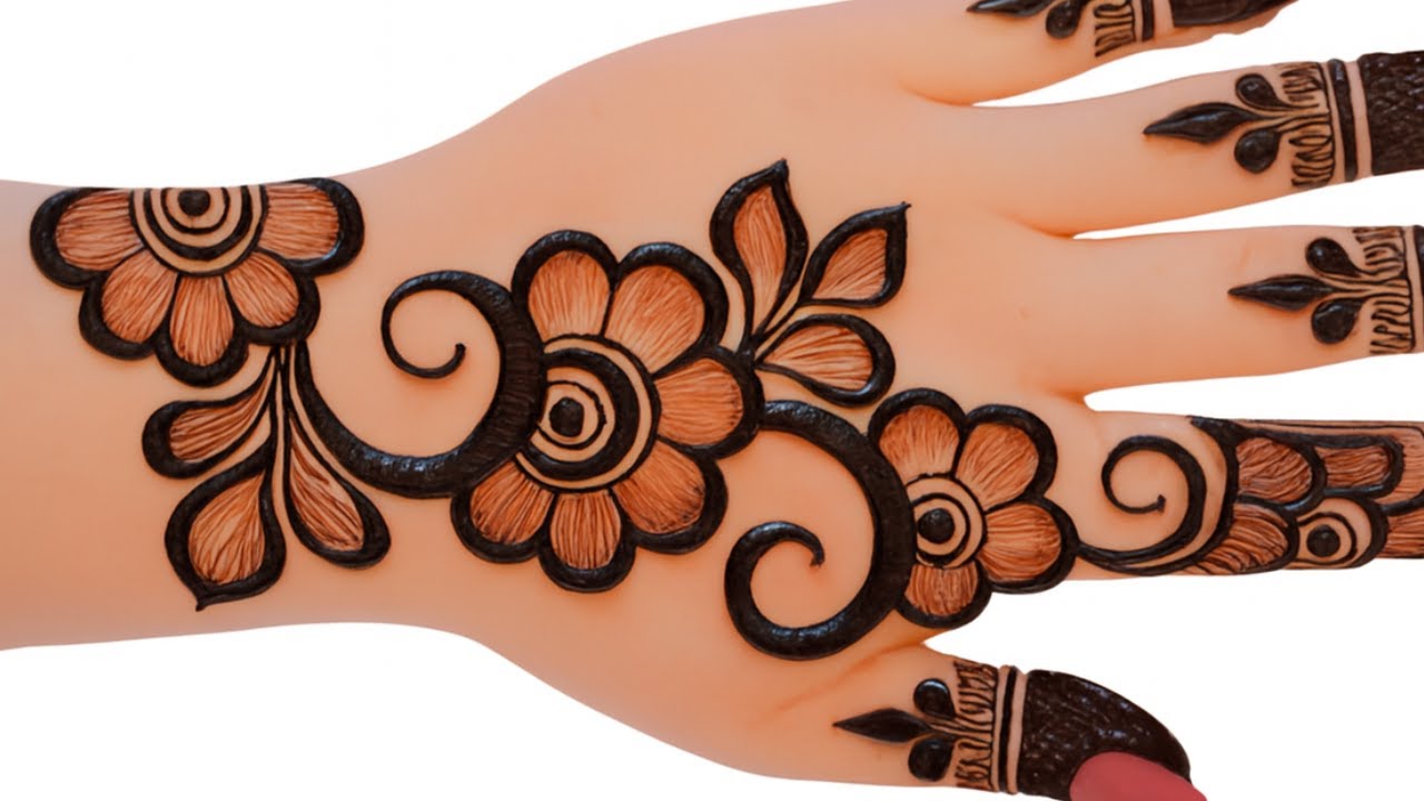 Простой красивый дизайн передней части Менди | Легкие дизайны Менди | Механди и дизайн Менди |