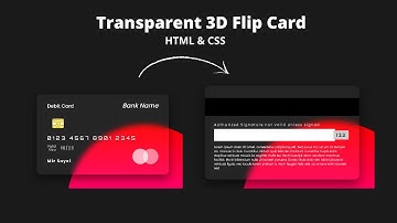 Glassmorphism 3D Flip Debit Card UI Design Using HTML and CSS | CSS Card Hover Effect