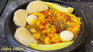 HOW TO MAKE AUTHENTIC GHANAIAN AMPESI | COOKED YAM AND GRINDED VEGETABLES | CROWD PLEASING AMPESI.