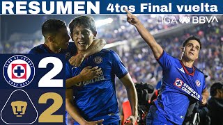 Cruz Azul 2-2 Pumas, La Máquina es semifinalista / 4tos de Final Vuelta