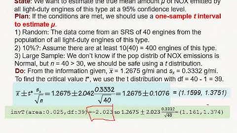 TPS Sec 8.3.2 Confidence Intervals for Means and the t-Distribution