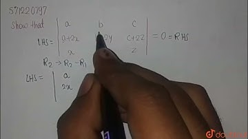 Show that |a b c a+2x b+2y c+2z x y z|=0 | CLASS 12 | DETERMINANTS | MATHS | Doubtnut