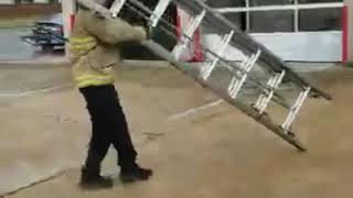 High Shoulder Single Man Throwing A Alco-Lite 35 Ext Ladder