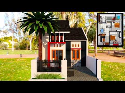  Desain  Rumah  Minimalis 6x8  Dengan 2  Kamar  Tidur Fasilitas 
