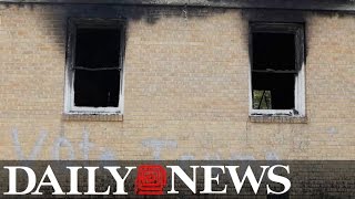 Man arrested for burning historically black church sprayed with 'Vote Trump' graffiti