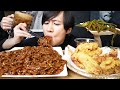 【ノーカット】ジャージャー麺とタンスユクを一緒に食べたらさいこぉぉぉ【モッパン】【ASMR】