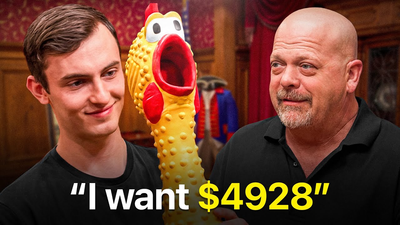 Kid Brings GIANT RUBBER CHICKEN to Pawn Stars