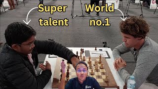 Magnus Carlsen takes on a 16-year-old Indian super talent | Qatar Masters 2023 | Commentary by Sagar