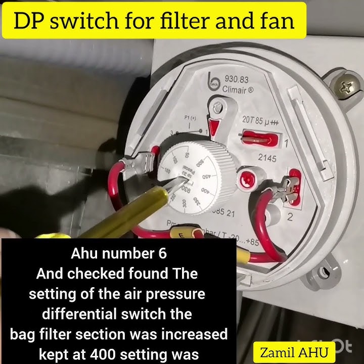 DP switch for filter and fan motor DP Switch|| DP Switch for AHU Filter || DP Switch for fan #hvac