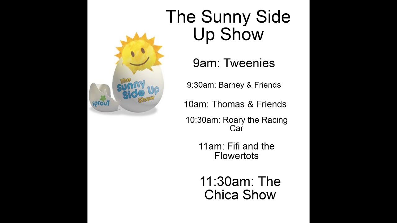 Fanmade Sprout Schedule (Weekends) YouTube