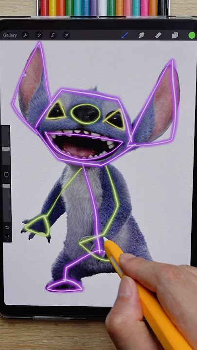 Watch Me Draw Stitch!✏️👽 #art #drawing #disney