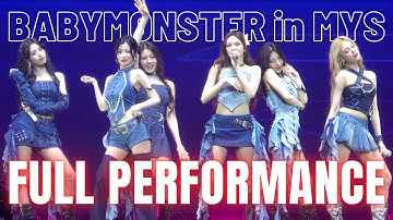 BABYMONSTER in KL (Malaysia) - 4K FULL PERFORMANCE: HELLO MONSTERS World Tour (20250621)