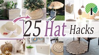 25 Summer HAT HACKs \/ DOLLAR TREE indoor\/outdoor DIYs