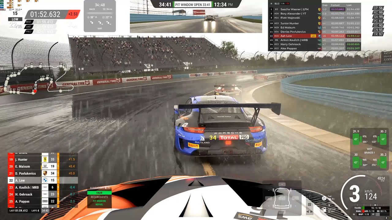 So Many Overtakes On A Rainy LFM Top Split Race (Assetto Corsa ...