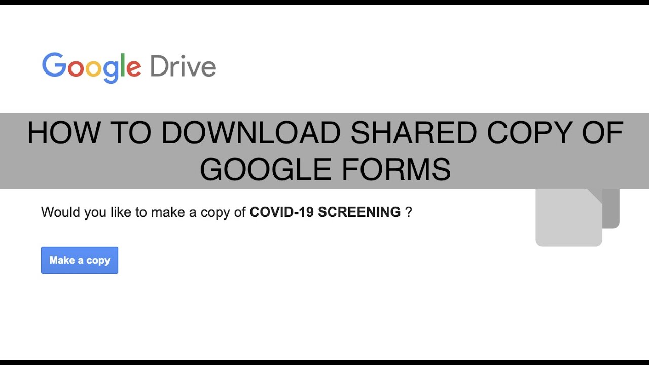 Can you download a copy of a Google form?