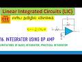 Integrator circuit using op amp practical integrator derivation ch 16