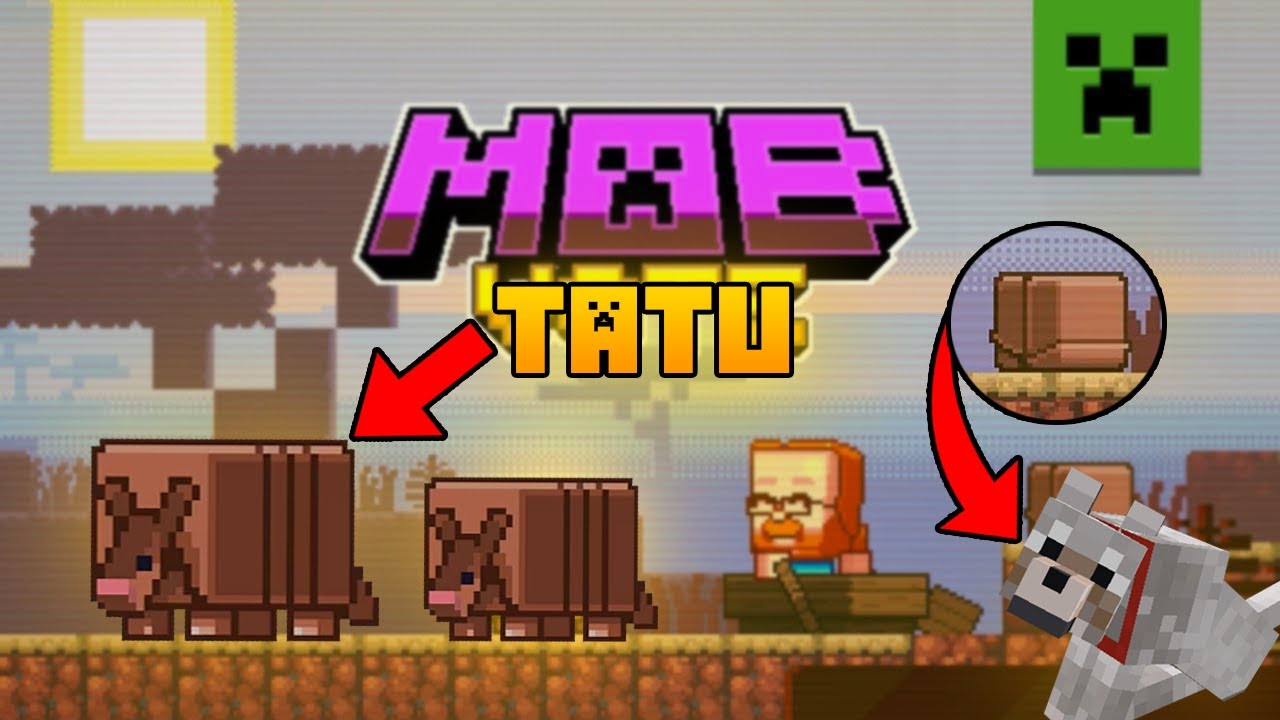 MINECRAFT Live 2023 - foi revelado o segundo mob da votação de mobs o Tatu!!  - mob vote! 