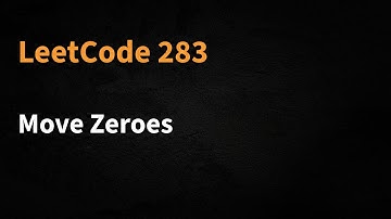Move Zeroes - Leetcode 283 - Python | Tamil