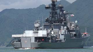 M180710C ロシア海軍駆逐艦『アドミラル・トリブツ』 舞鶴出港①