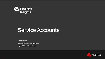 How to create and manage service accounts for Red Hat Insights