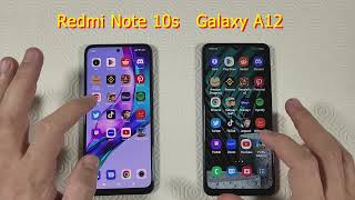 Redmi Note 10s vs Samsung A12 Speed Test