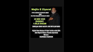 Majlis Aza Syedus Shohda Basilsila-e-Chehlum Late Syed Asghar Hussain Abedi  Bamuqam.Aza Khana Zahra