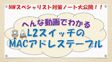 【#36ネットワーク勉強 ネスペ CCNA CCNP】　MACアドレステーブルってなんだ？